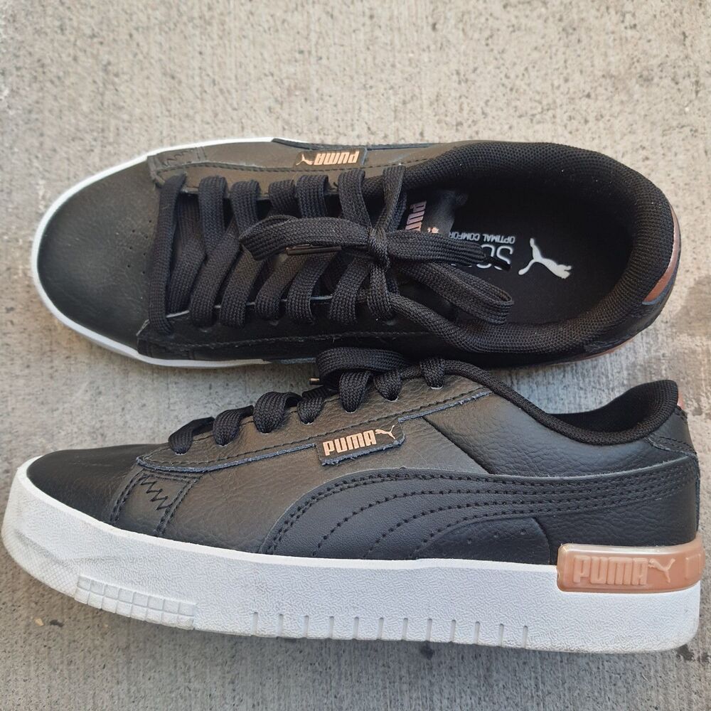 PUMA Jada Womens 6 Shoes Black Rose Gold Sneakers